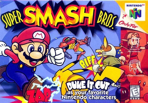 Super Smash Bros. box art for Nintendo 64